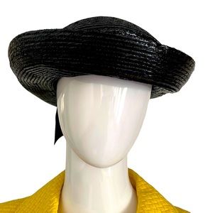 PARKE LAYNE ORIGINAL vintage black straw hat